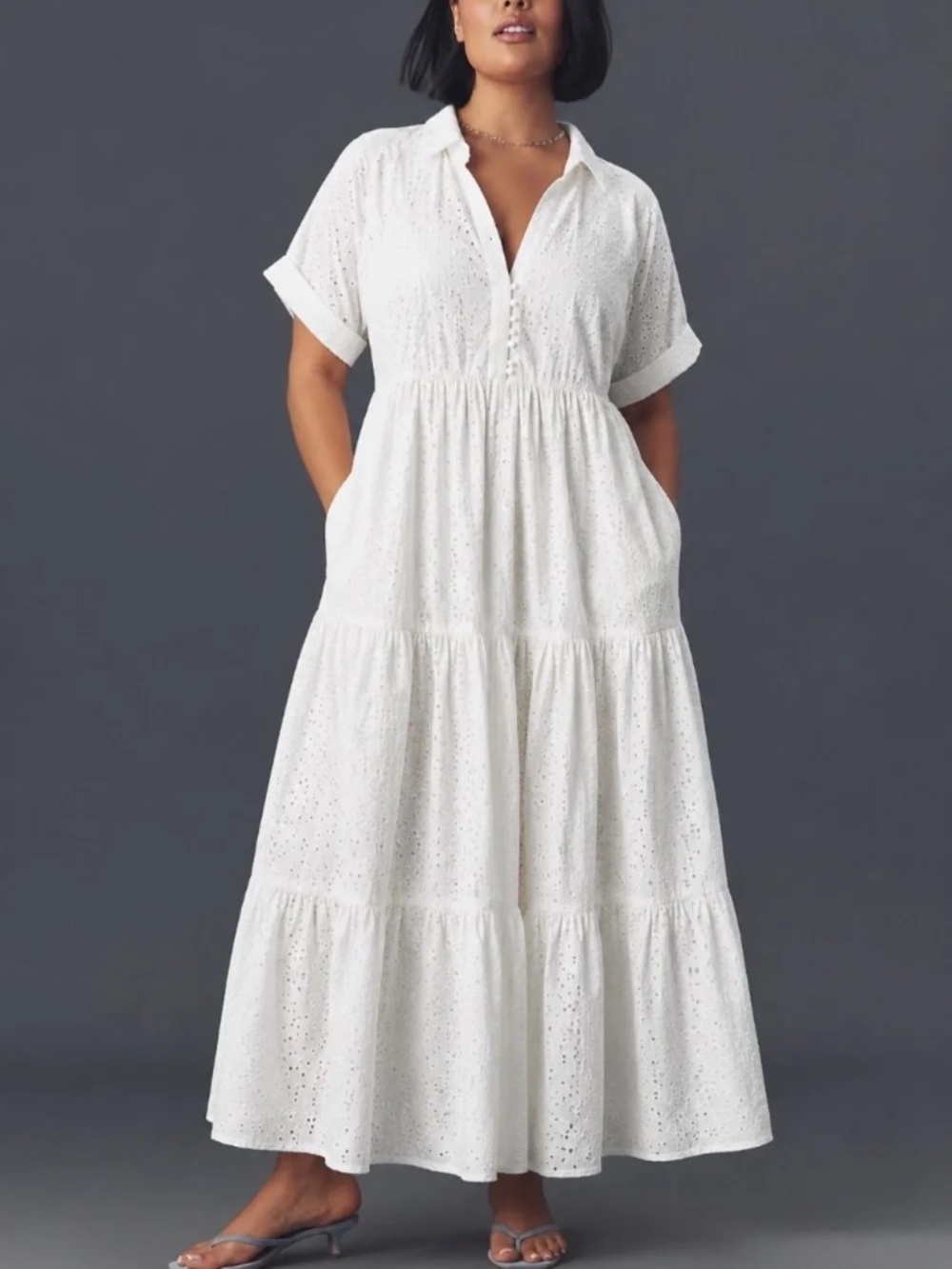 Anthropologie | ELOQUII | 24 | Eyelet Maxi Dress